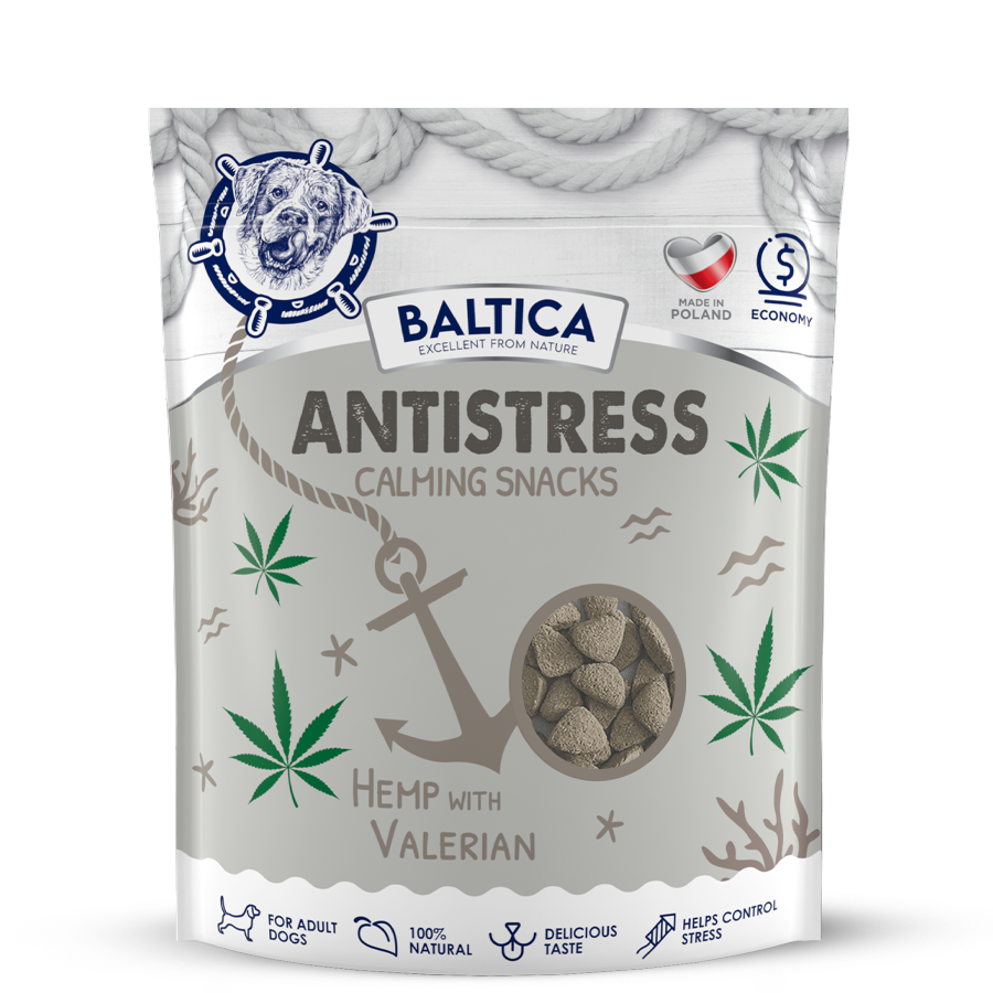 BALTICA Antistress przysmaki dla psów z konopią 600g